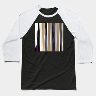 grey beige silver white purple brown graphite abstract striped pattern Baseball T-Shirt